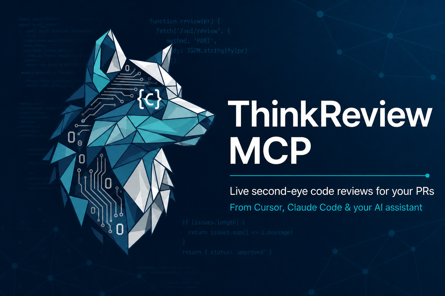 ThinkReview MCP connecting AI assistants to live PR code reviews