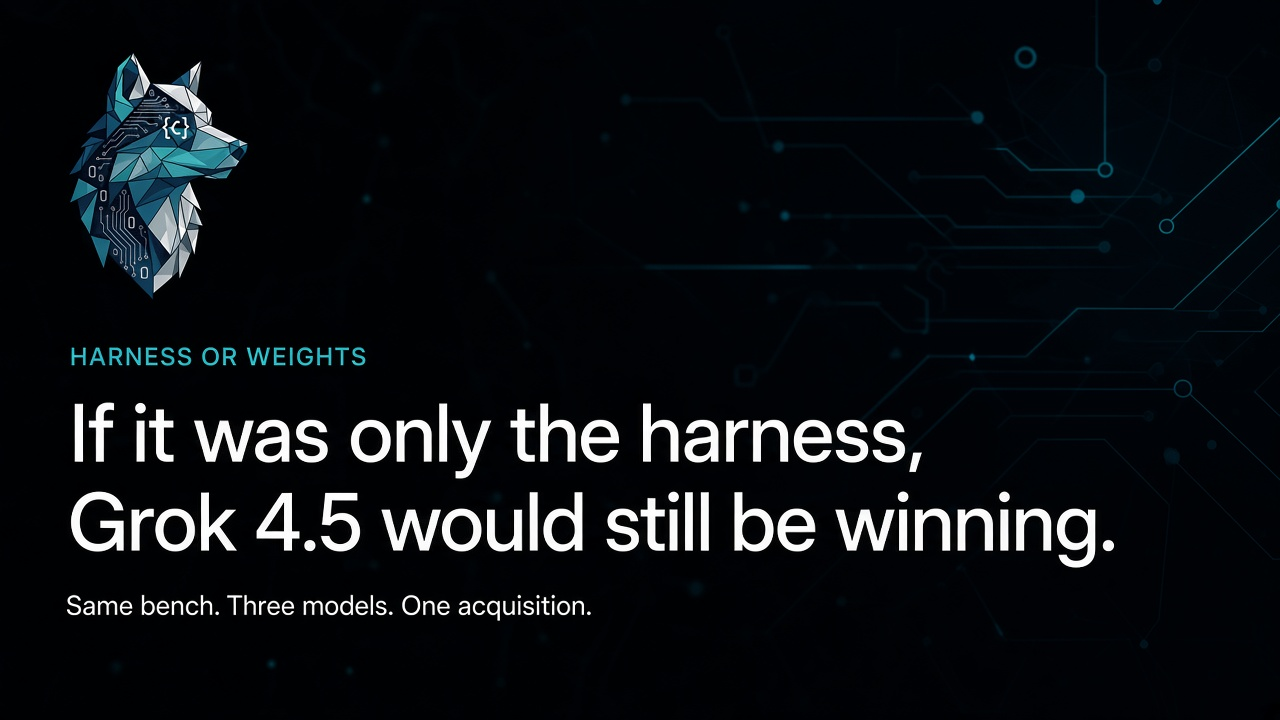If it was only the harness, Grok 4.5 would still be winning.