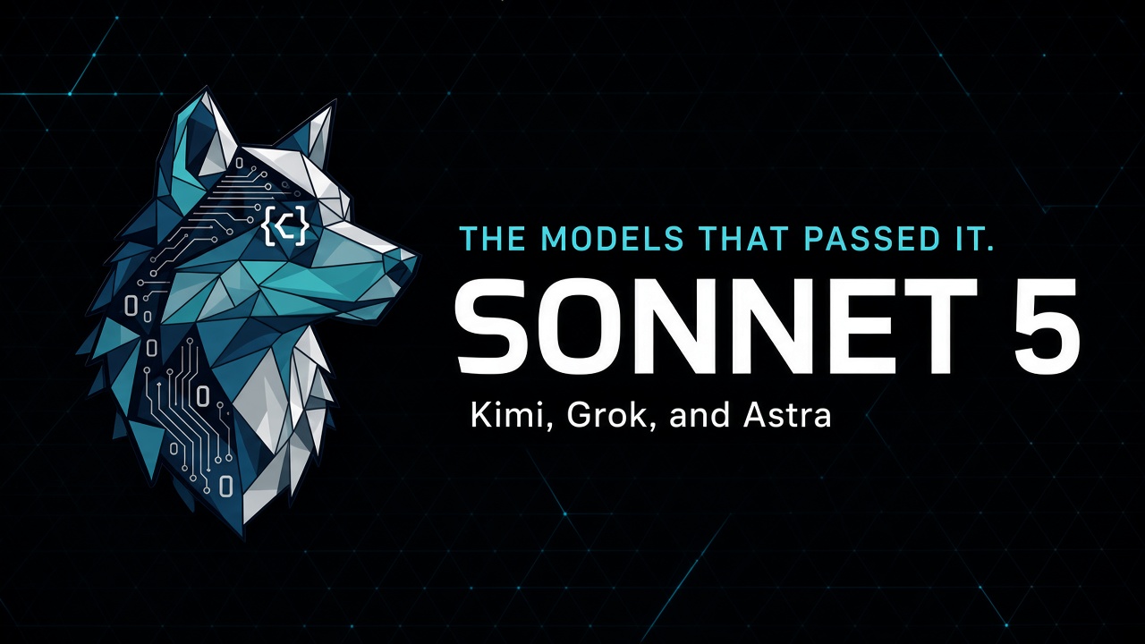 The models that passed Sonnet 5: Kimi K3, Grok, and Astra