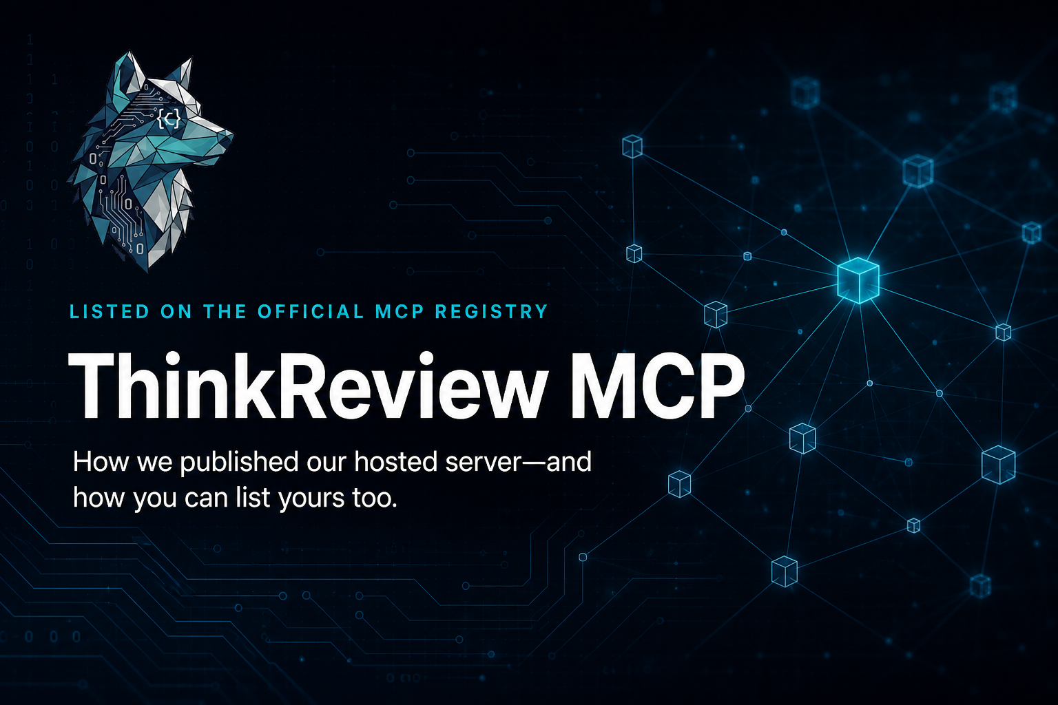 How I listed my MCP on the official MCP Registry — and how you can do yours too